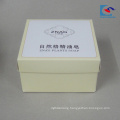 Custom made silver foil stamping gift paper box packaging for soap with ribbon